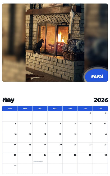 2026 - 2027 Feral - Pawidols Pet Calendar