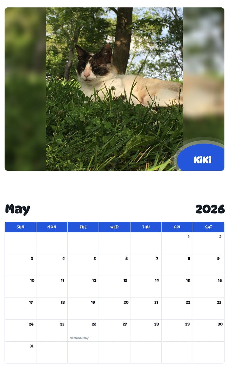 2026 - 2027 KiKi - Pawidols Pet Calendar