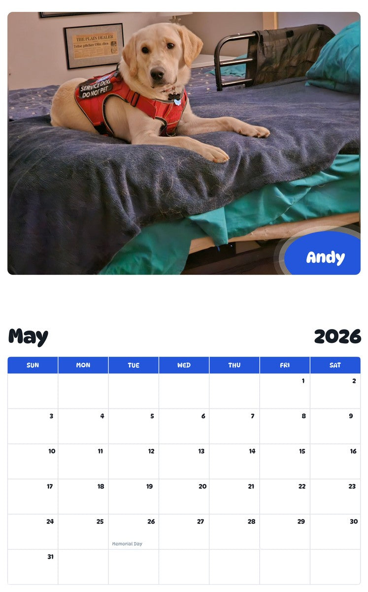 2026 - 2027 Andy - Pawidols Pet Calendar