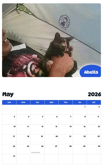 2026 - 2027 Abella - Pawidols Pet Calendar