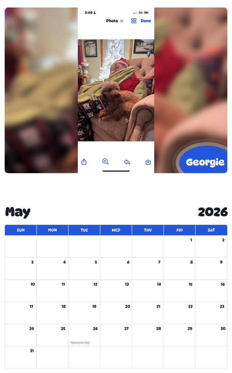2026 - 2027 Georgie - Pawidols Pet Calendar