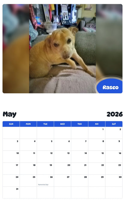 2026 - 2027 Rasco - Pawidols Pet Calendar