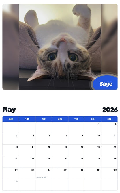 2026 - 2027 Sage - Pawidols Pet Calendar