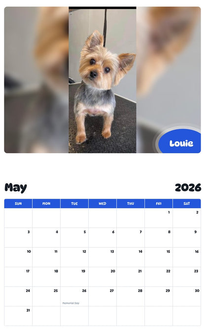 2026 - 2027 Louie - Pawidols Pet Calendar