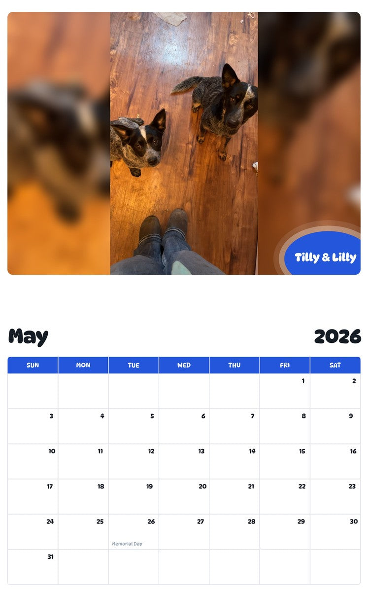 2026 - 2027 Tilly & Lilly - Pawidols Pet Calendar