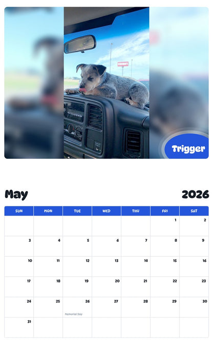 2026 - 2027 Trigger - Pawidols Pet Calendar