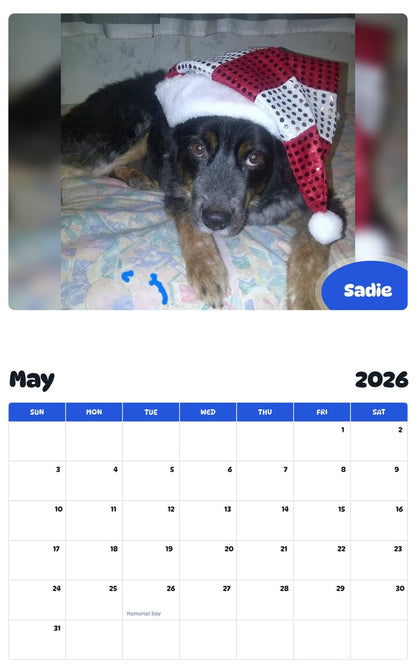 2026 - 2027 Sadie - Pawidols Pet Calendar