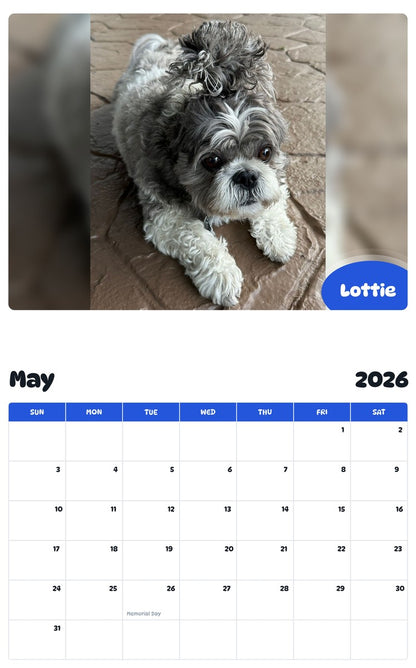2026 - 2027 Lottie - Pawidols Pet Calendar