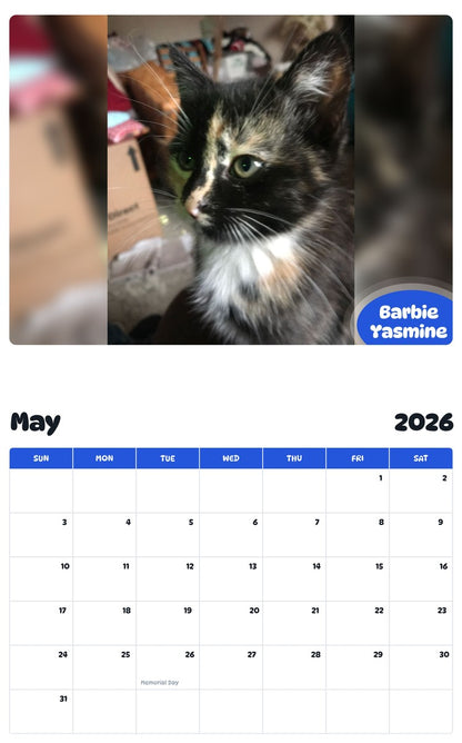 2026 - 2027 Barbie Yasmine - Pawidols Pet Calendar