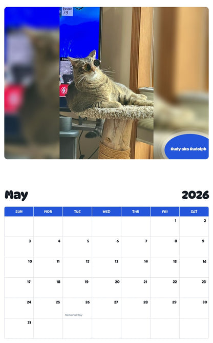 2026 - 2027 Rudy aka Rudolph - Pawidols Pet Calendar