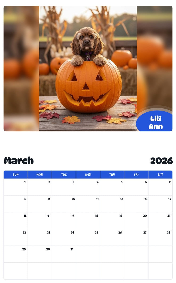November 2025 - October 2026 Lili Ann - Pawidols Pet Calendar