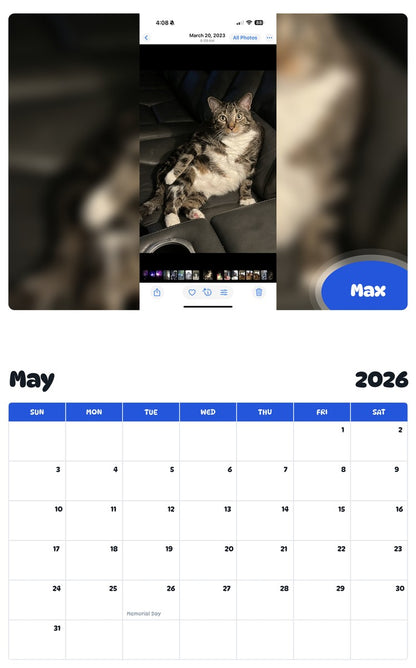 2026 - 2027 Max - Pawidols Pet Calendar
