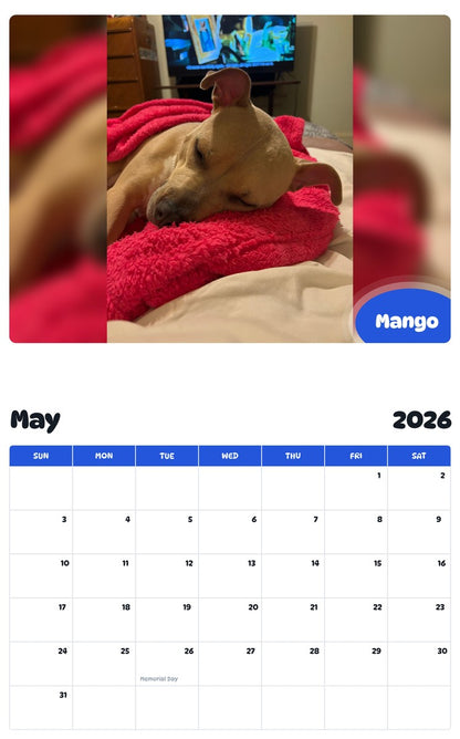 2026 - 2027 Mango - Pawidols Pet Calendar
