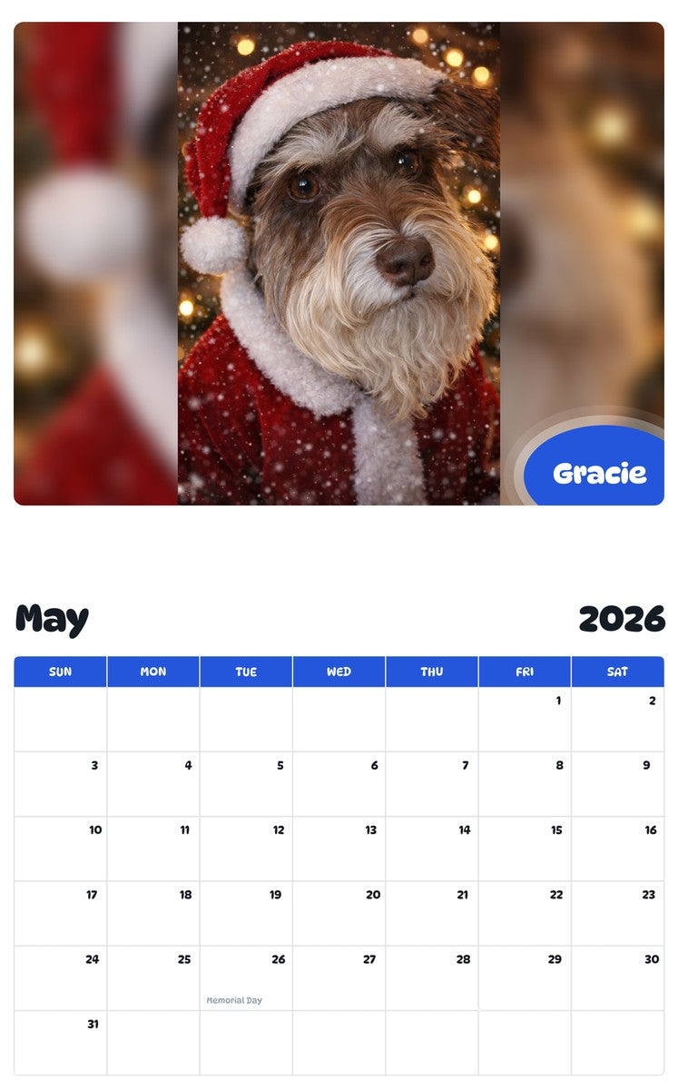 2026 - 2027 Gracie - Pawidols Pet Calendar