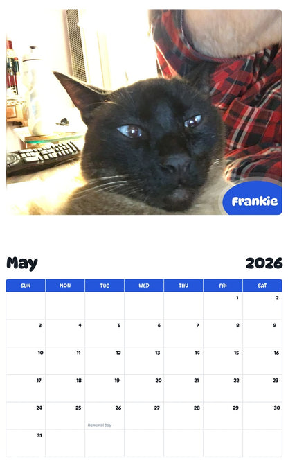 2026 - 2027 Frankie - Pawidols Pet Calendar