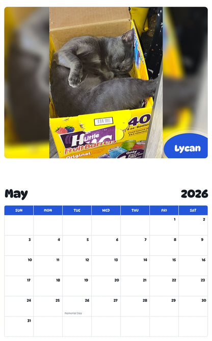 2026 - 2027 Lycan - Pawidols Pet Calendar