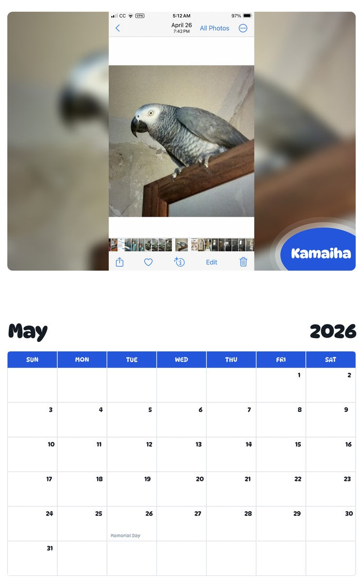 2026 - 2027 Kamaiha - Pawidols Pet Calendar