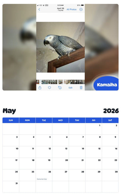 2026 - 2027 Kamaiha - Pawidols Pet Calendar