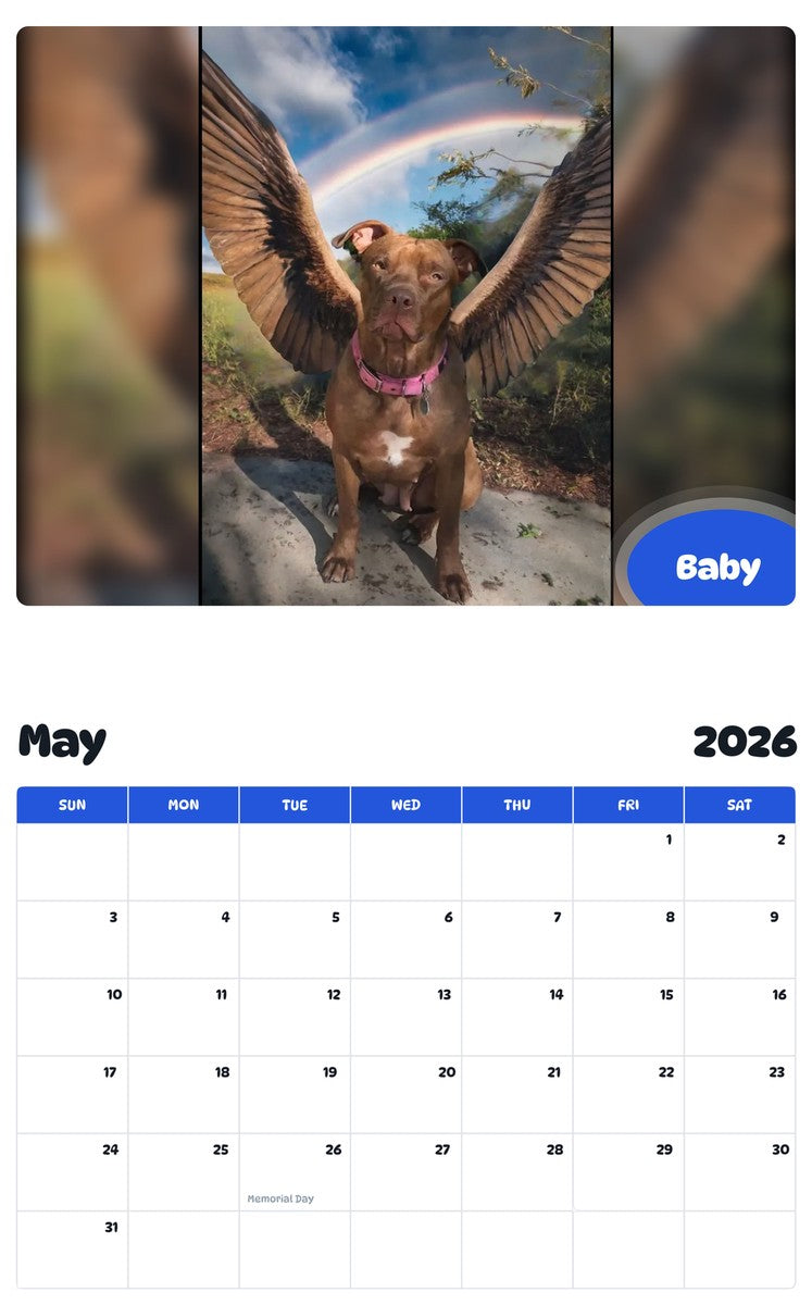 2026 - 2027 Baby - Pawidols Pet Calendar