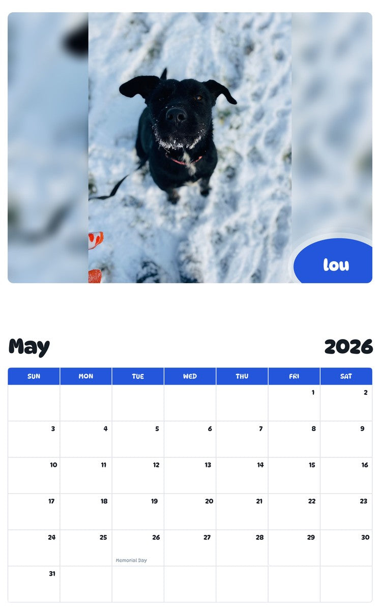 2026 - 2027 lou - Pawidols Pet Calendar