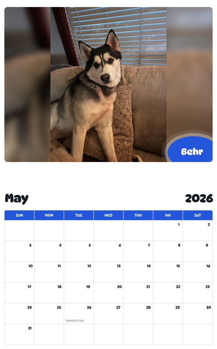 2026 - 2027 Behr - Pawidols Pet Calendar