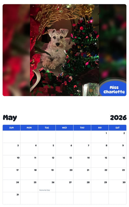 2026 - 2027 Miss Charlotte - Pawidols Pet Calendar