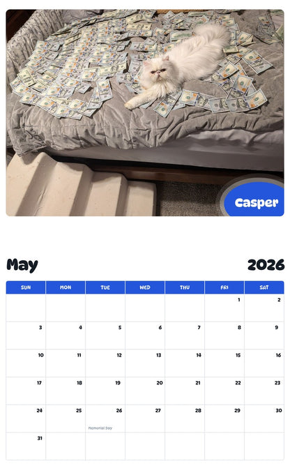 2026 - 2027 Casper - Pawidols Pet Calendar