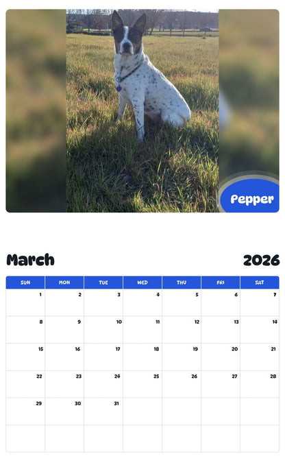 November 2025 - October 2026 Pepper - Pawidols Pet Calendar