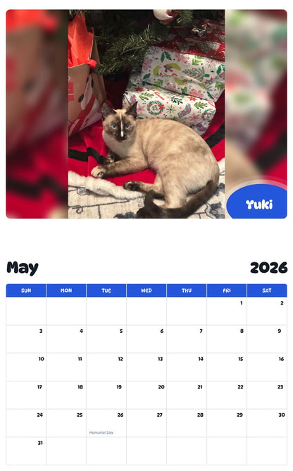 2026 - 2027 Yuki - Pawidols Pet Calendar