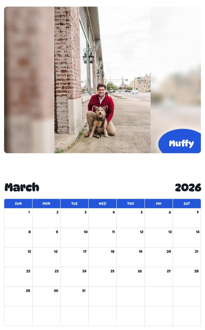 November 2025 - October 2026 Muffy - Pawidols Pet Calendar