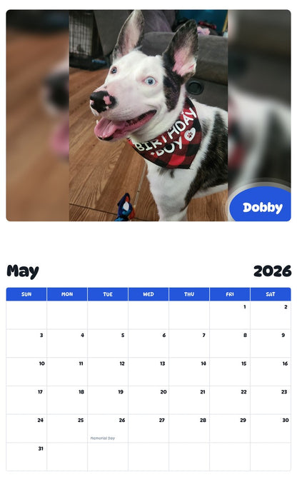 2026 - 2027 Dobby - Pawidols Pet Calendar