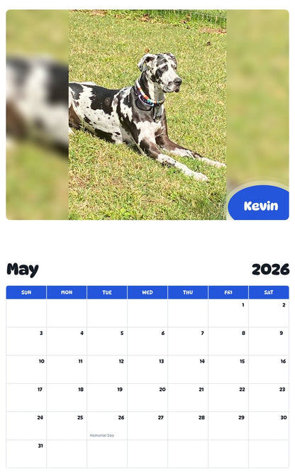 2026 - 2027 Kevin - Pawidols Pet Calendar