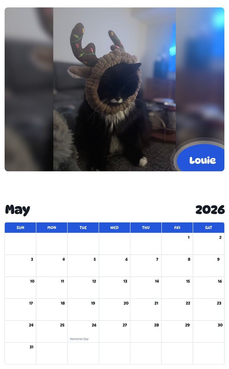 2026 - 2027 Louie - Pawidols Pet Calendar