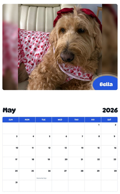 2026 - 2027 Bella - Pawidols Pet Calendar