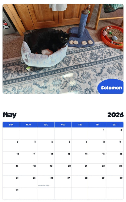2026 - 2027 Solomon - Pawidols Pet Calendar