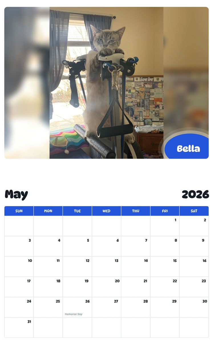 2026 - 2027 Bella - Pawidols Pet Calendar