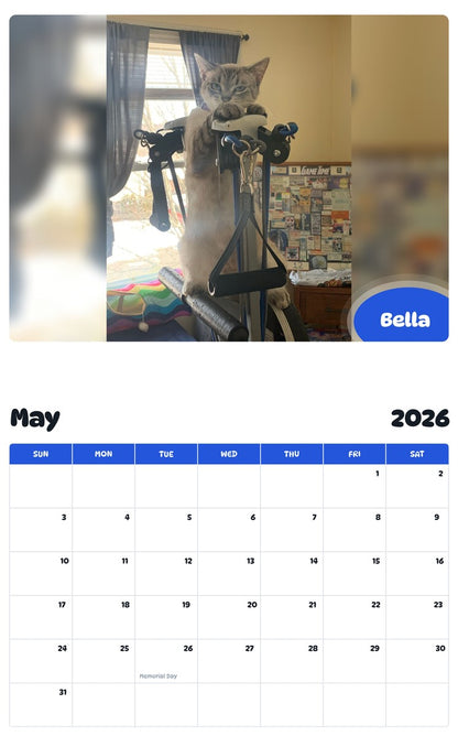 2026 - 2027 Bella - Pawidols Pet Calendar