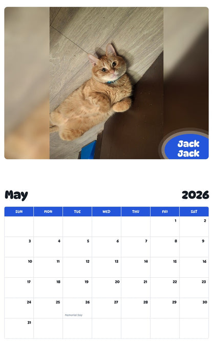 2026 - 2027 Jack Jack - Pawidols Pet Calendar