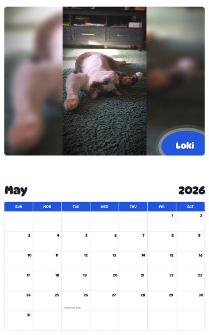 2026 - 2027 Loki - Pawidols Pet Calendar