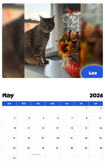 2026 - 2027 Leo - Pawidols Pet Calendar