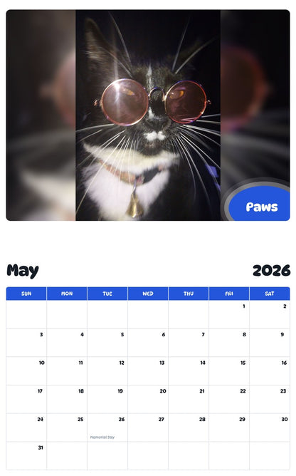 2026 - 2027 Paws - Pawidols Pet Calendar