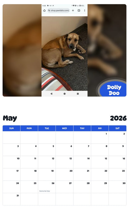 2026 - 2027 Dolly Doo - Pawidols Pet Calendar
