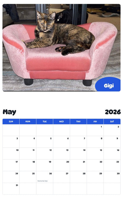 2026 - 2027 Gigi - Pawidols Pet Calendar
