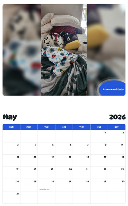 2026 - 2027 Athena and Calix - Pawidols Pet Calendar
