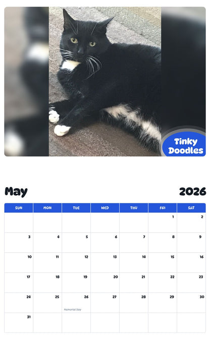 2026 - 2027 Tinky Doodles - Pawidols Pet Calendar