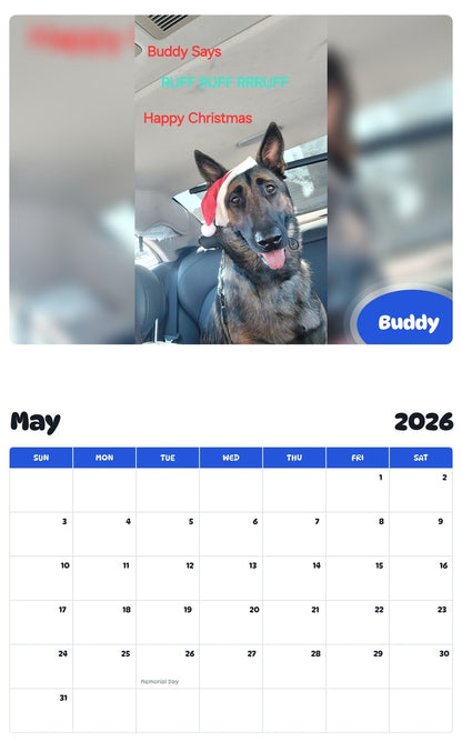 2026 - 2027 Buddy - Pawidols Pet Calendar