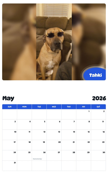 2026 - 2027 Tahki - Pawidols Pet Calendar