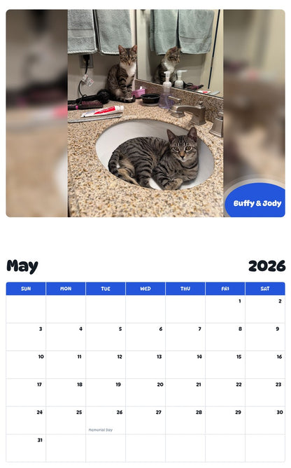 2026 - 2027 Buffy & Jody - Pawidols Pet Calendar