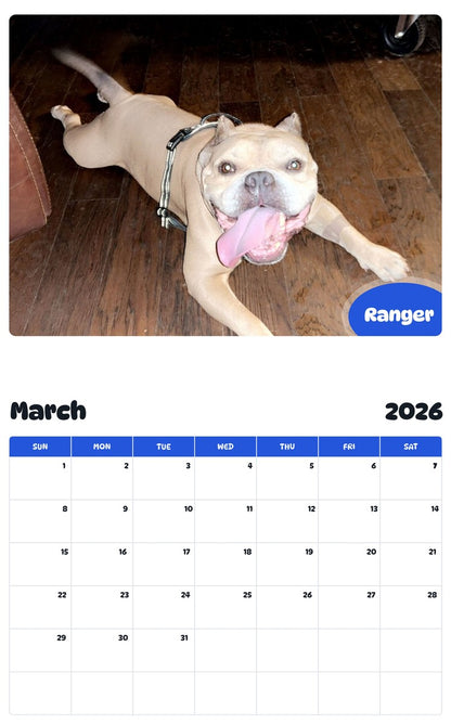 November 2025 - October 2026 Ranger - Pawidols Pet Calendar