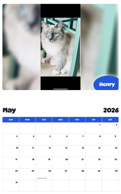 2026 - 2027 Henry - Pawidols Pet Calendar